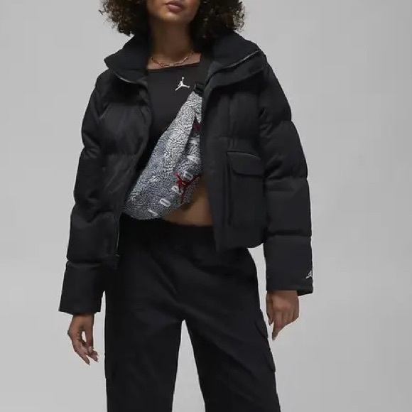 Jordan Womens Flight Puffer Core Black DR0546 010 - Picture 1 of 9